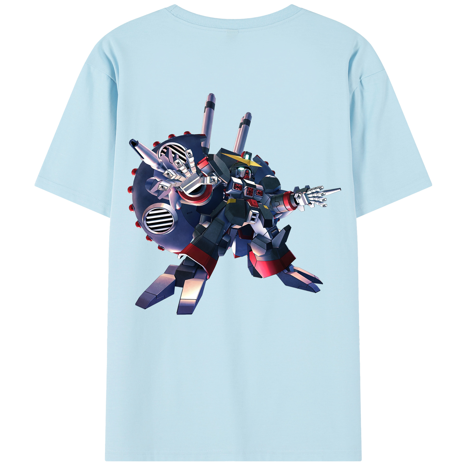 （画像用） 機動戦士ガンダム Mobile Suit Gundam 綿100％半袖Tシャツ（背面プリント）